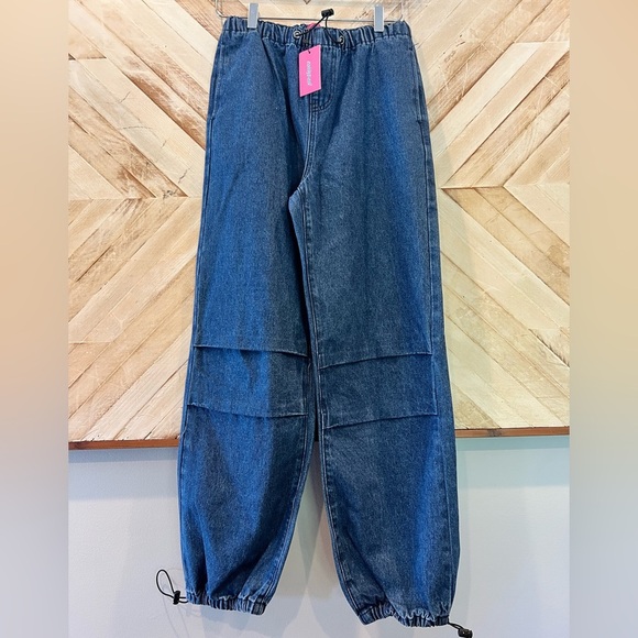 NWT Edikted Lorelai Oversized Cargo Jeans Size S - Picture 4 of 9